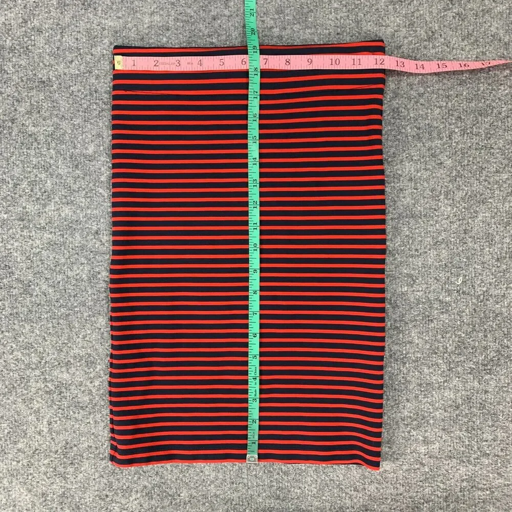 Madewell Downtown Ponte Knit City Sailor Skirt Women XS Red Navy Striped Pull On